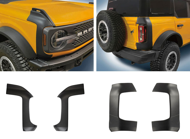 2021-2025 Bronco Genuine Ford OEM Headlight & Taillight Trim Trail Armor Black