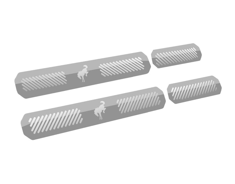 2021-2026 Bronco 4-Door Genuine Ford Sill Step Plates Polished Stainless Steel