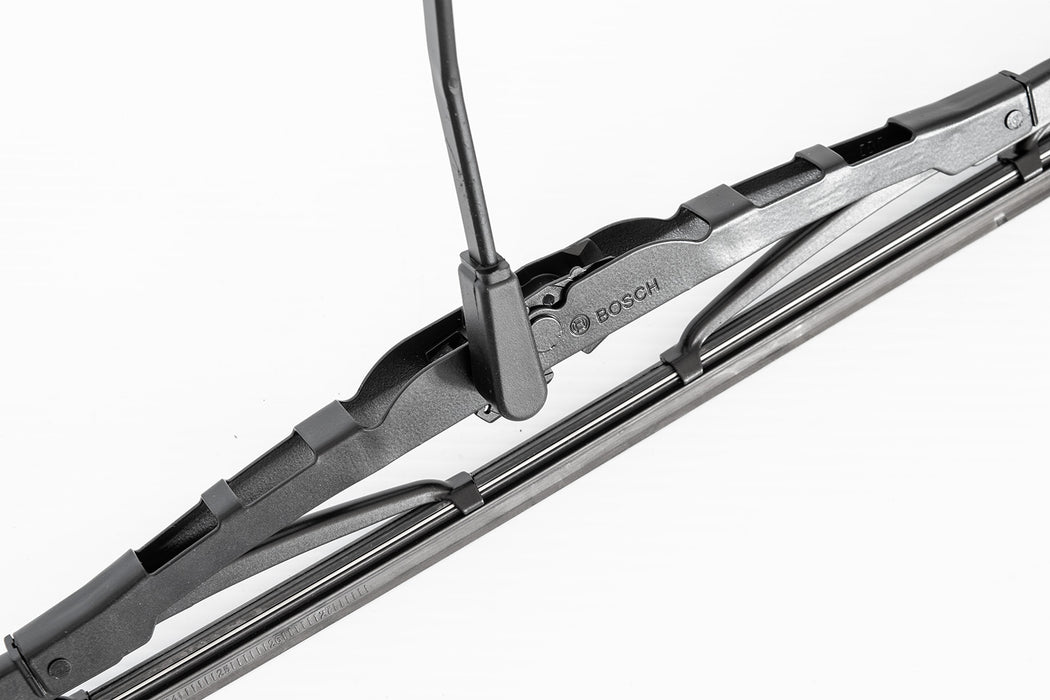 1979-1993 Ford Mustang Stainless Steel Black Windshield Wiper Arms & 16" Blades Pair