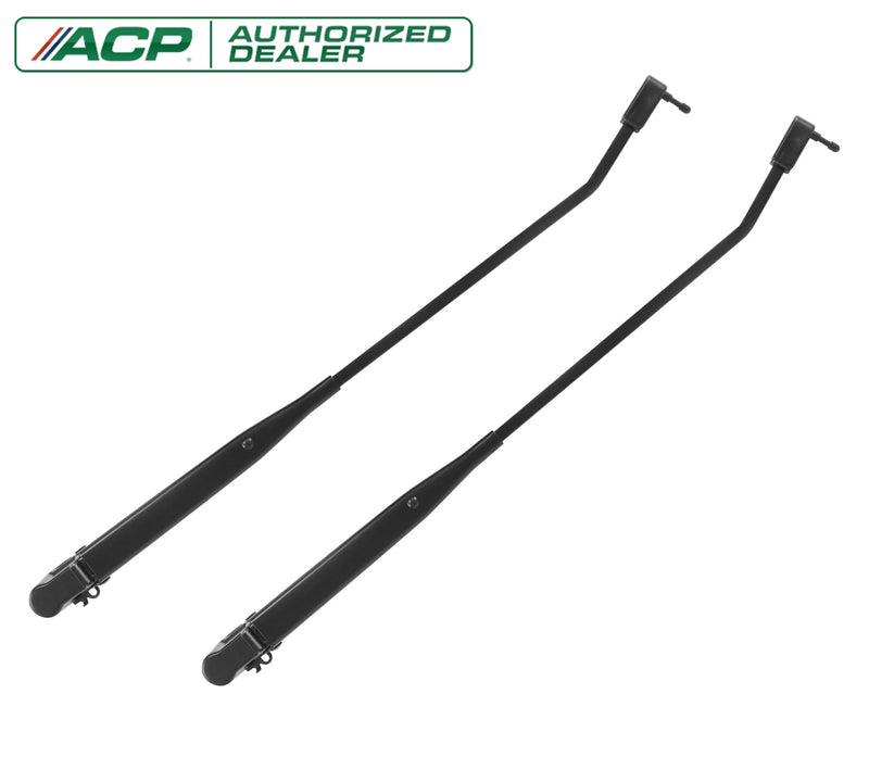 1987-1993 Ford Mustang Outside Wiper Arms Stainless Steel in Black Pair LH & RH