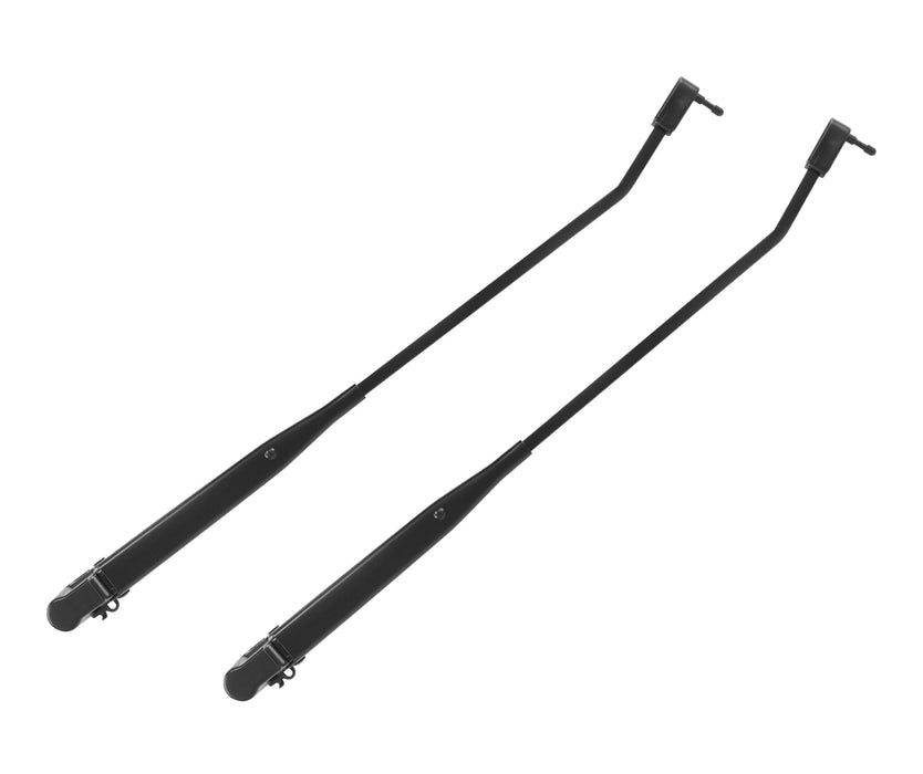 1987-1993 Ford Mustang Outside Wiper Arms Stainless Steel in Black Pair LH & RH