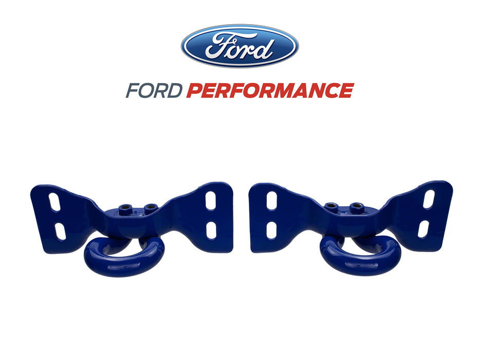 2017-2024 Ford Super Duty F250 F350 OEM M-18954-SDB Blue Tow Hooks Pair