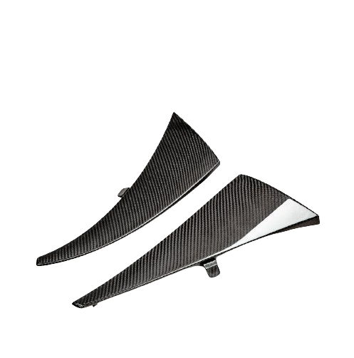 2014-2019 Corvette C7 Carbon Fiber Front Splash Guards Mud Flaps Pair LH RH