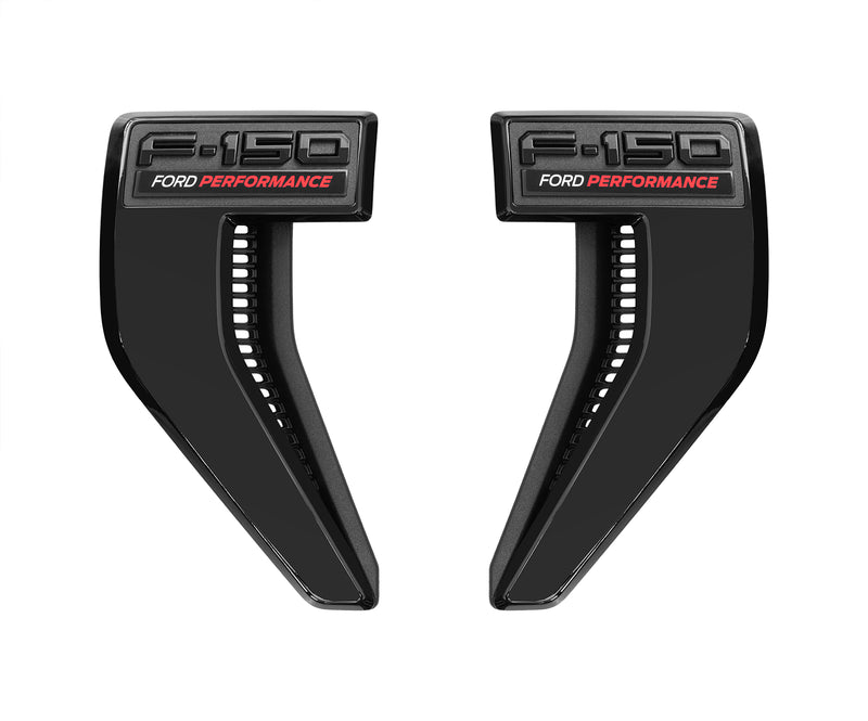 2021-2026 F-150 OEM M-1447-FPVENT Ford Performance Gloss Black Fender Vents Pair