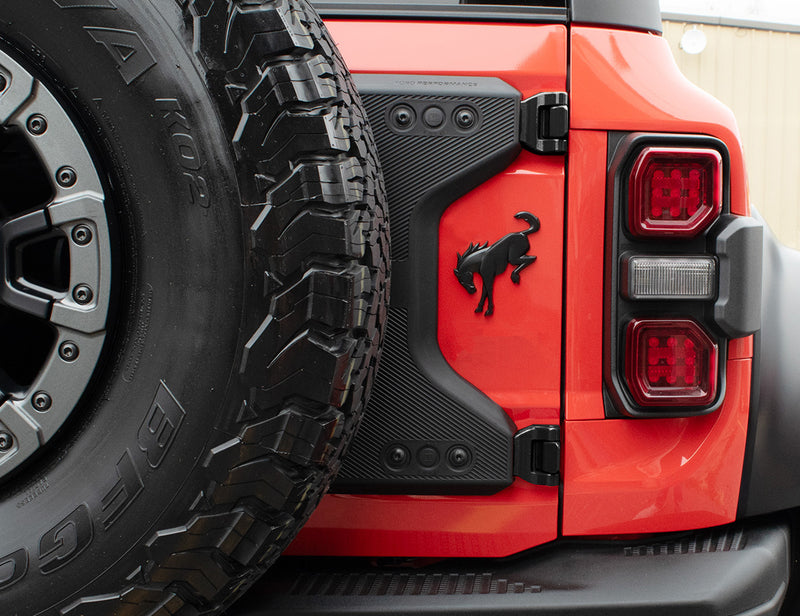 2021-2026 Bronco OEM M-19007-BRS Spare Tire Tailgate Mount Carrier Kit w/ Emblem