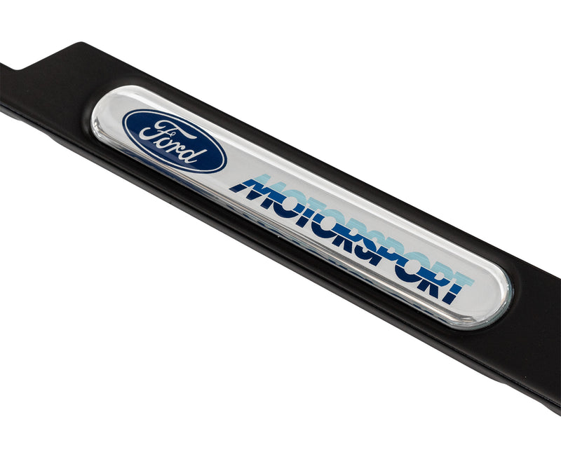 Ford Motorsport 80s Logo Black Stainless Steel License Plate Frame