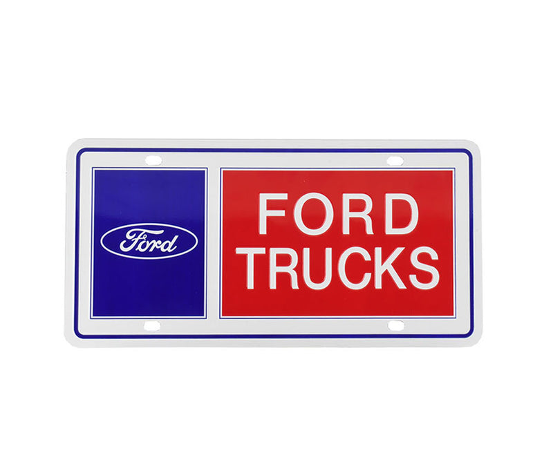1970s Ford Truck Red White & Blue Logo License Plate Tag Insert 12" x 6"