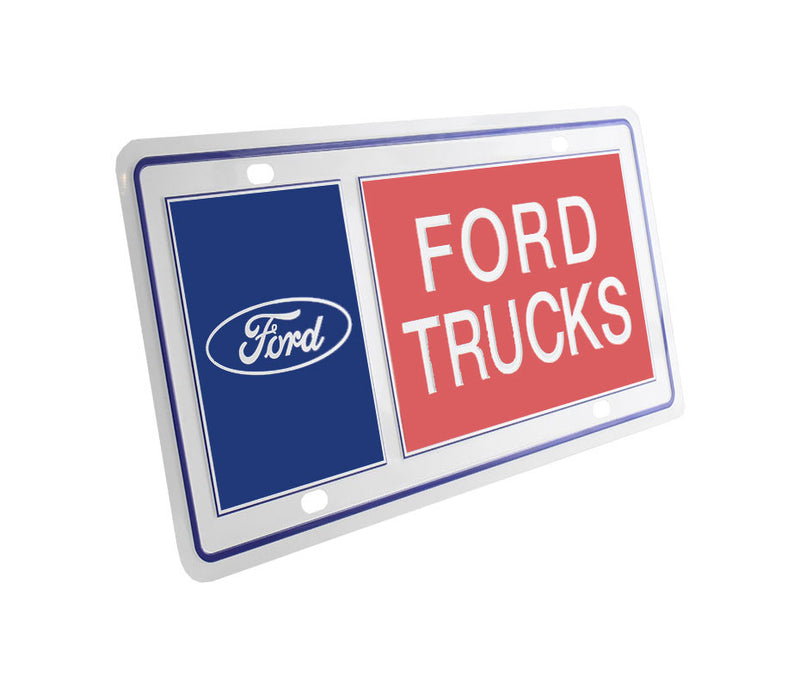1970s Ford Truck Red White & Blue Logo License Plate Tag Insert 12" x 6"