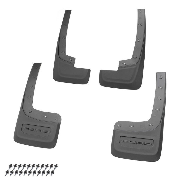 2024-2026 Ford Ranger OEM Black Front & Rear Mud Flaps Splash Guards - Set of 4