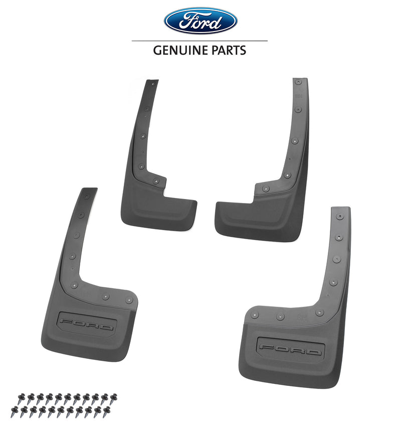 2024-2026 Ford Ranger OEM Black Front & Rear Mud Flaps Splash Guards - Set of 4