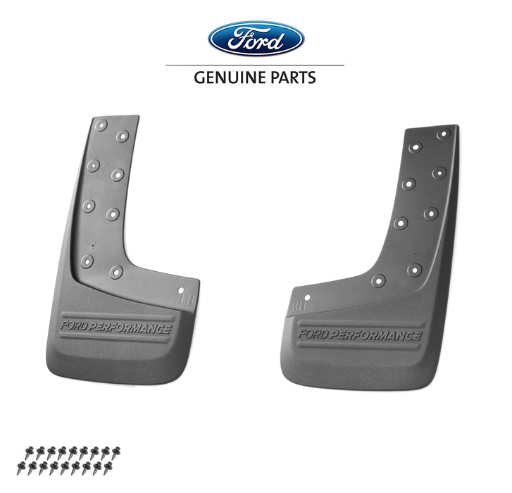 2024 Ford Ranger Raptor OEM R1WZ-16A550-DA Black Rear Mud Flaps Splash Guards Pair