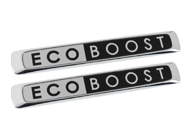 2011-2017 Ford F150 Ecoboost Engine Chrome & Black 5 5/8" LH RH Fender Emblems