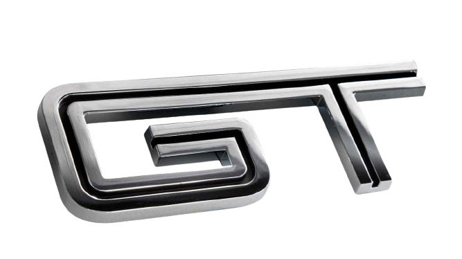 2005-2010 Ford Mustang GT 4.5" Chrome & Black Side Fender Trunk Emblem Badge