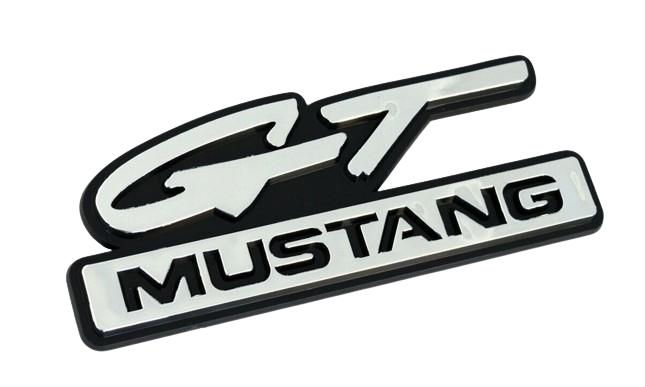 1994-1995 Mustang GT Chrome & Black Fender Side Emblem Badge