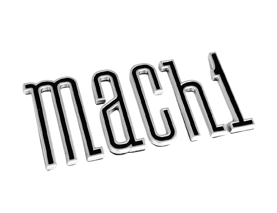 2003-2004 Ford Mustang Mach 1 Rear Deck Trunk Emblem Letters Chrome & Black