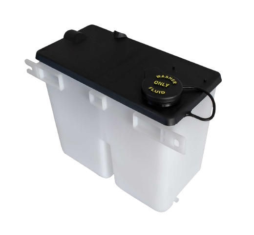 1984-1985 Mustang Radiator Overflow Washer Wiper Fluid Tank w/ Sensor & Sticker