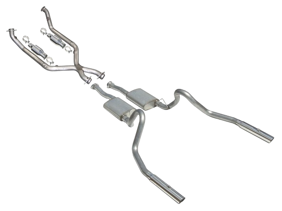 1998-2004 Mustang V6 3.8 2.5" PYPES Full Exhaust System w/ Catted X-Pipe 3" Tips