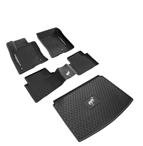 2021-2025 Ford Bronco Sport OEM Front Rear & Cargo 5pc Rubber Floor Mat Liners