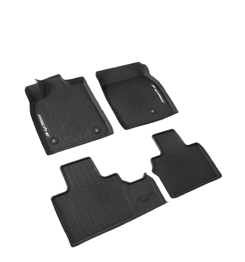 2021-2023 Ford Mustang Mach-E OEM 4pc Front Rear Rubber Floor Mat Tray Liners