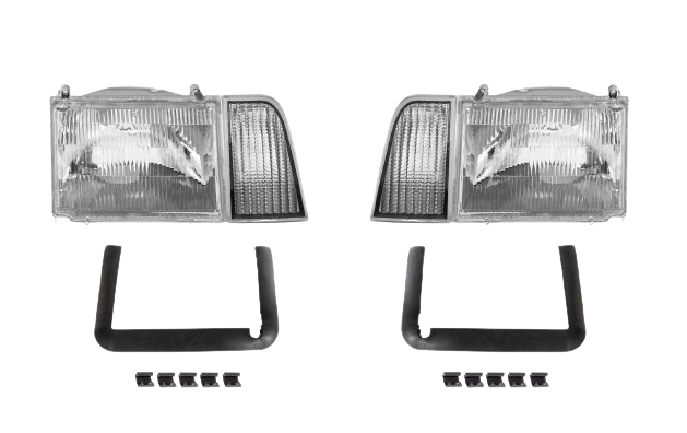1985 1/2-1986 Ford Mustang OEM SVO Headlight & Parking Lights - LH RH 4pc
