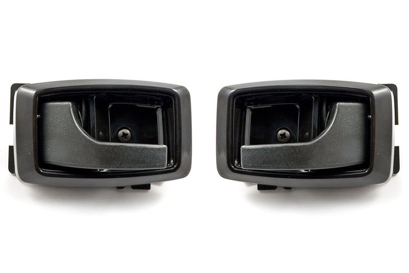 1979-1993 Mustang Inside Inner Black Door Handles Bezels, Pads Kit w/ Screws