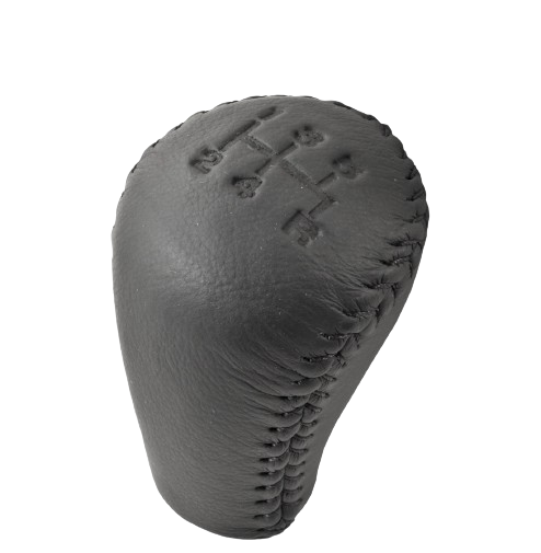 1983-2004 Mustang 5 Speed Genuine Ford OEM Black Leather Shifter Shift Knob