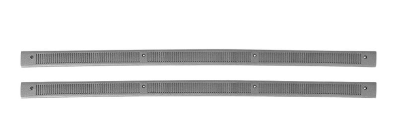1987-1993 Mustang Bottom Door Jam Sill Step Plates in Smoke Grey Pair LH & RH