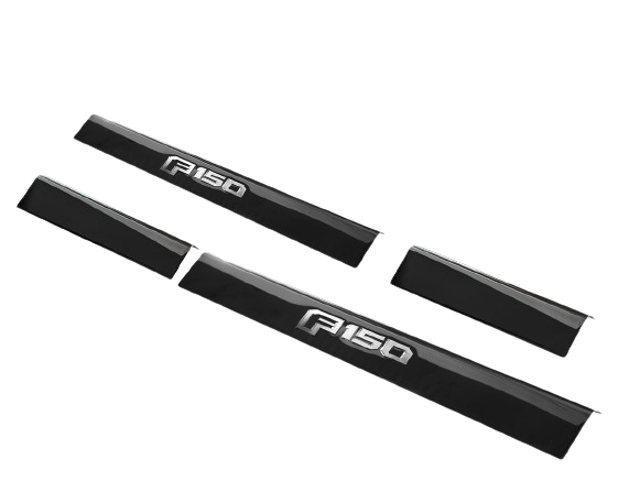 2015-2020 F150 Genuine Ford OEM Bottom Door Step Sill Plates Black Platinum Pair