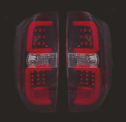 2014-16 Toyota Tundra Rear Brake Reverse Red Smoked Taillights w Brake LED Bulbs