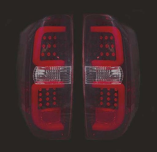 2014-16 Toyota Tundra Rear Brake Reverse Red Smoked Taillights w Brake LED Bulbs