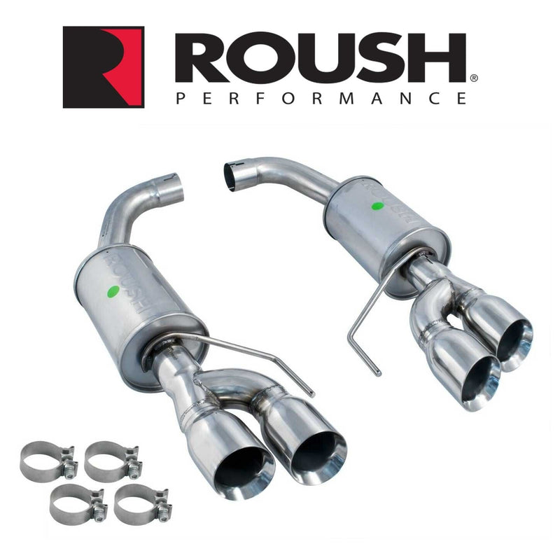 2018-2026 Ford Mustang GT Roush 422097 Axle Back Quad Tip Exhaust System