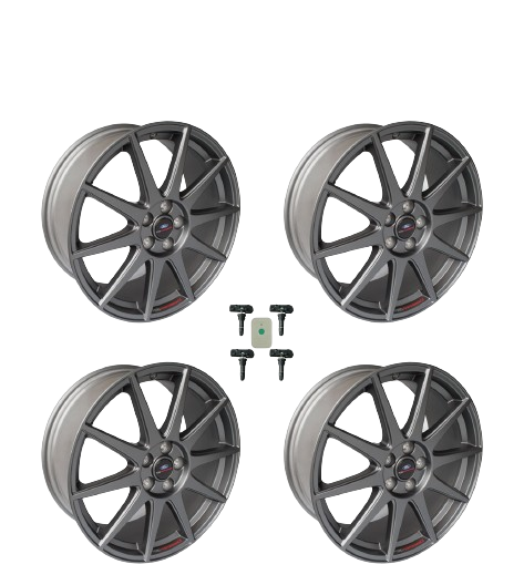 2013-2018 Ford Focus ST OEM 19" x 8"  Matte Gray Wheels Set of 4 w/ TPMS Kit