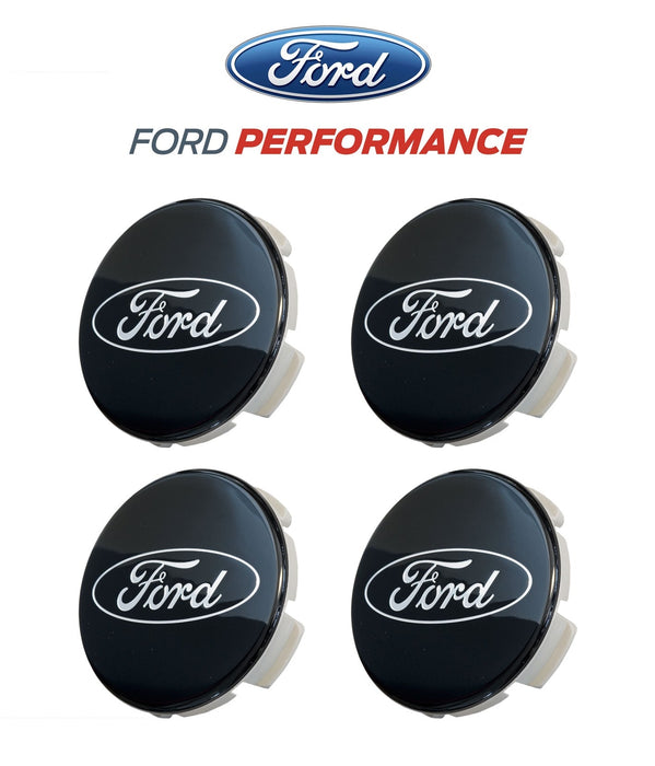 2015-2023 Ford Mustang Shelby GT350 FR3Z-1003-A Black Wheel Center Caps Set of 4