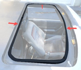 1979-1993 Mustang Sunroof Rubber Weatherstrip Seal Kit 2pc