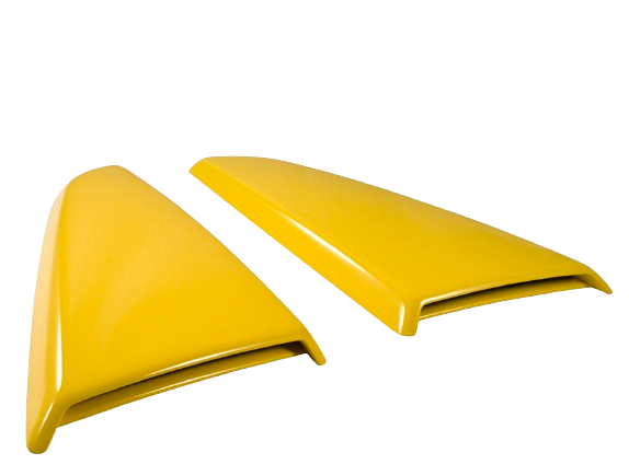 2015-2020 Mustang Genuine Ford Side Quarter Window Scoops Cover Triple Yellow H3