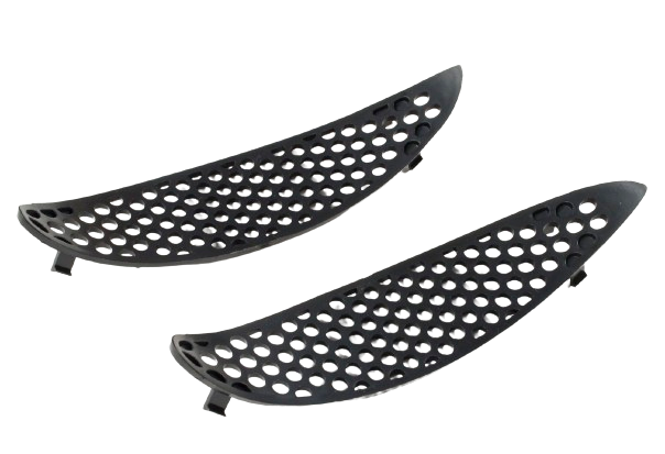 1996-1998 Ford Mustang Cobra Black Hood Scoop Insert Honeycomb Grille Pair LH RH