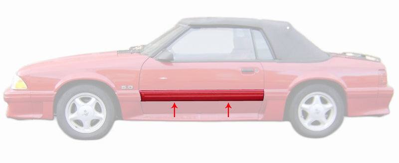 1987-1993 Mustang GT Door Body Side Trim Molding Moulding - LH Driver's Side