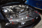 2011-2012 Ford Mustang GT Perforated Brushed Stainless Steel Header Plate Cover