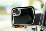 2010-2014 Ford F-150 Raptor Brushed Stainless Steel Side View Mirror Trim - 4pc