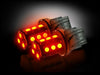Recon 3W High Power Red LED Turn Signal Parking Light Bulbs - Pair