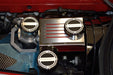 C7 Corvette Manual 6pc Engine Cap Cover Set - Black w/ Stingray Letters Logo