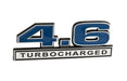 1996-2010 Ford Mustang GT 4.6 Turbocharged 5" Emblem Blue Inlay w/ Chrome Trim