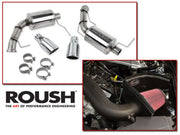 2011-2014 Mustang V6 3.7 ROUSH Axle Back Exhaust & Cold Air Intake 421145 421240