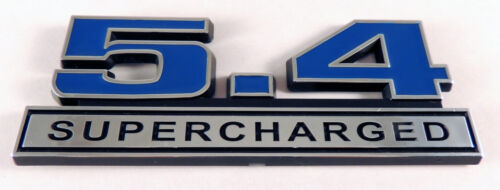 1979-2014 Ford Mustang Shelby GT500 Blue & Chrome 5.4 Supercharged Emblem