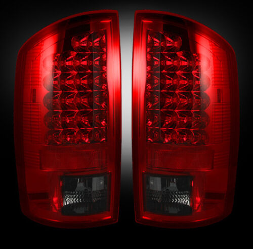 2002-06 Dodge Ram Rear Brake & Reverse Dark Red Taillights w/ Brake LED Bulbs