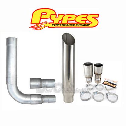 Ford 7.3L Super Duty Power Stroke Diesel 6" Miter Cut Stainless Pypes Stack Kit