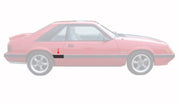 1985-1986 Ford Mustang LX Right RH Front of Quarter Body Moulding Molding