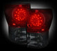 2007-13 Toyota Tundra Rear Brake Reverse Red Smoked Taillights w Brake LED Bulbs