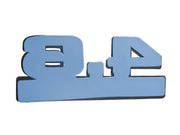 4.6 Liter Engine High Performance Emblems Badge in Chrome & Black - 5" Long Pair
