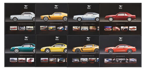 Mustang Fifty Years 50th Anniversary 8.5x11 Hero Spec Collector Cards - Set of 8